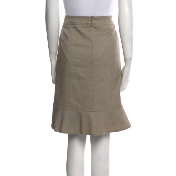 Akris Punto Womens Gray Taupe Tan Skirt Size 12 Flared Professional - Picture 10 of 10